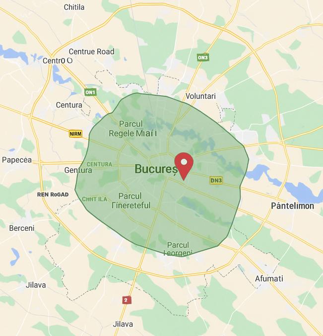 hartă acoperire București